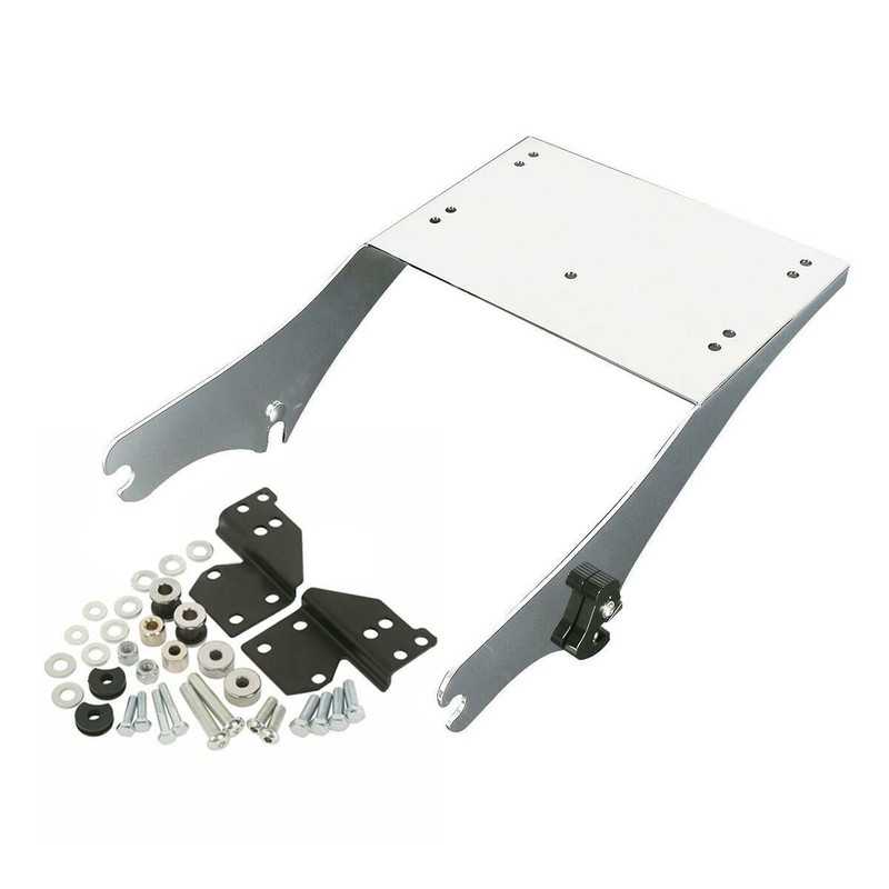 Chrome Trunk Mount Rack w/ Docking Kit For Harley Touring