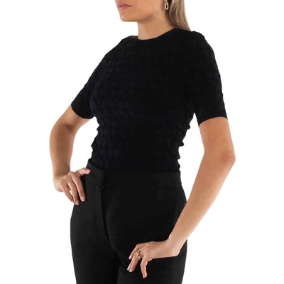 Pre-owned Valentino Garavani Crew-neck Toile Iconographe Sweater In Black