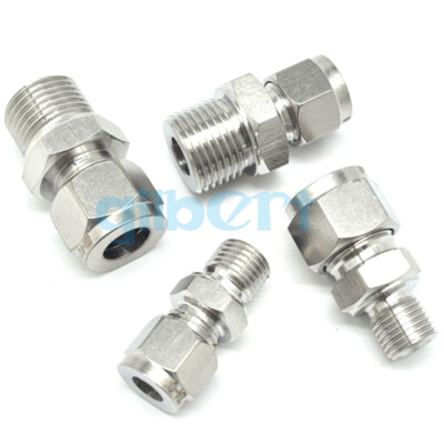 M6 M10 M14 M16 Male 304 Stainless Steel Pipe Compression Fitting Tube Connector