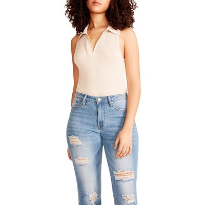 Женская темно-серая рубашка без рукавов в рубчик Madden Girl, боди-топ в рубчик, S BHFO 6438