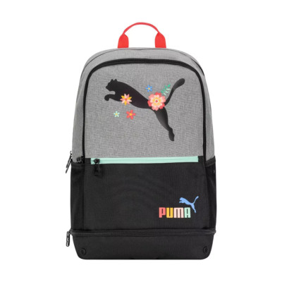 PUMA Eclipse 18.5'' Backpack w/ 15'' Laptop Sleeve - Gray/Black/Floral NEW
