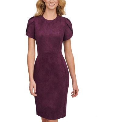 Женское короткое платье-футляр из искусственной замши Calvin Klein для рабочей одежды BHFO 1181