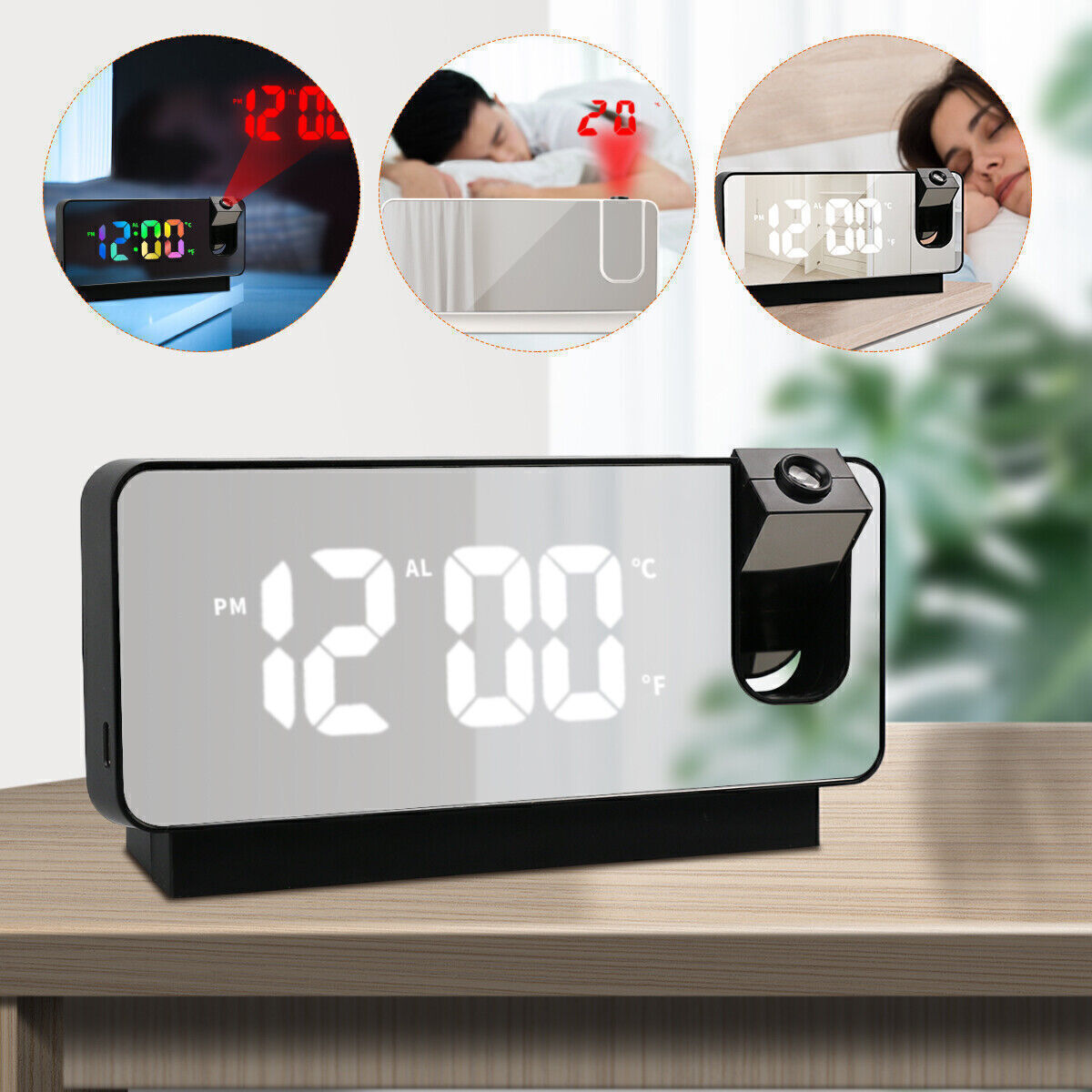 Digital Snooze Timer Temperature Lcd Display