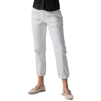 Sanctuary Denim Womens Brooklyn Ivory High Rise Cargo Jogger Jeans 29 BHFO 4769