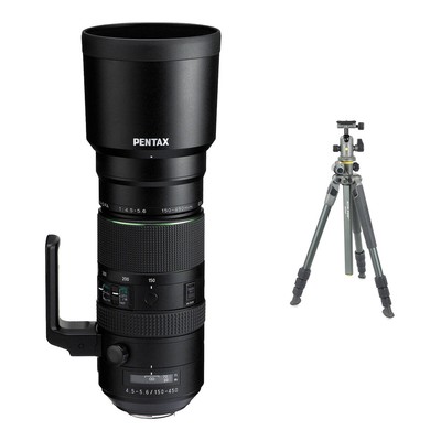 Объектив Pentax HD D FA 150-450 мм f/4,5-5,6 DC AW со штативом ALTA PRO 2+ 264AB Al