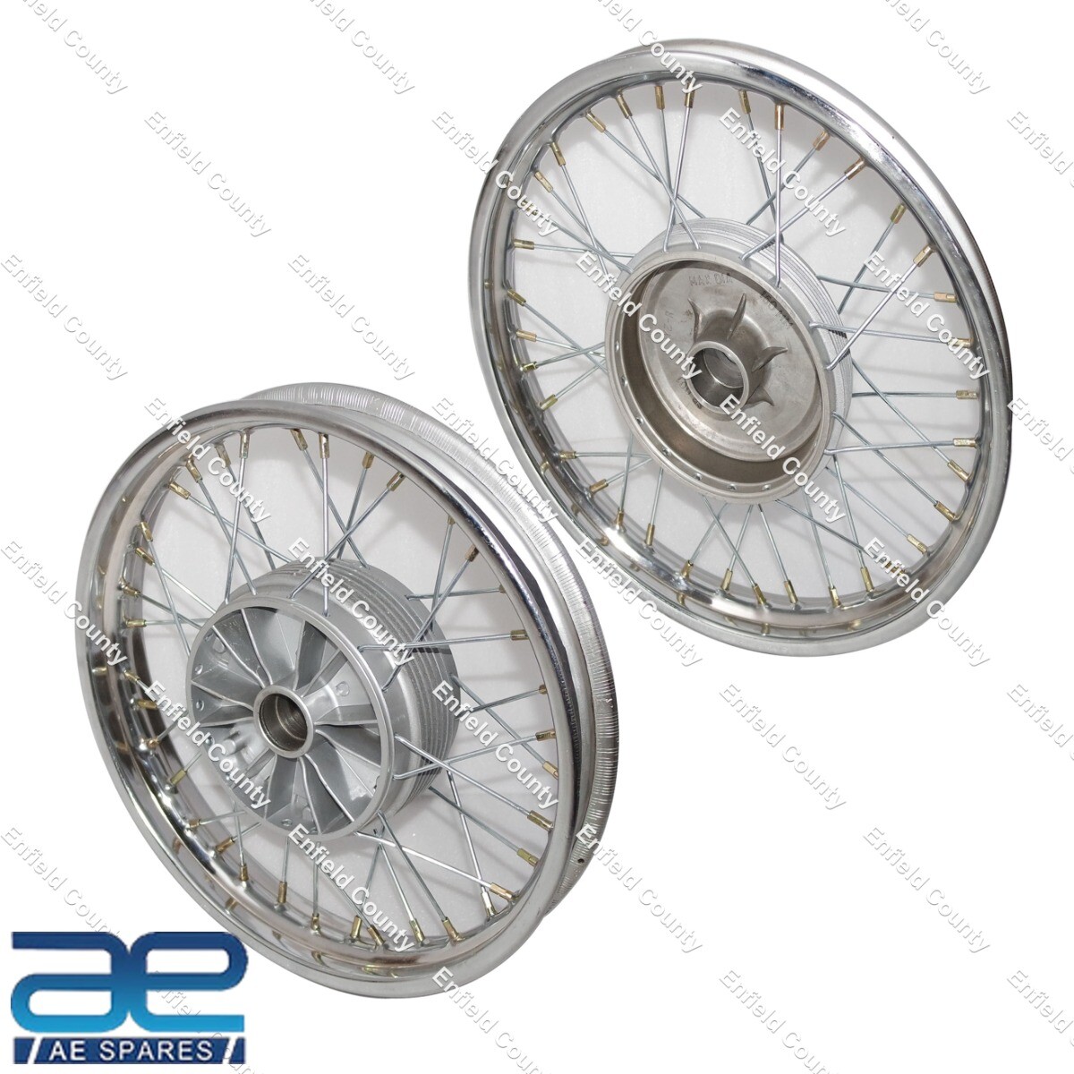 Pair Complete 16" Wm2 Jawa 250 350 Cw 36 Holes Wheel Rim  With Spoke 