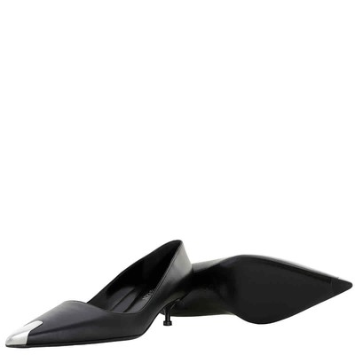 Pre-owned Alexander Mcqueen Black Leather Punk Pumps