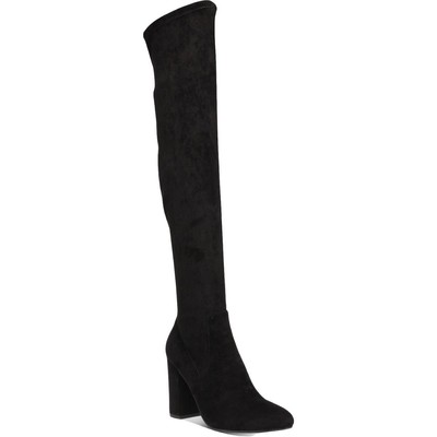 Wild Pair Womens Bravy Black Over-The-Knee Boots Shoes 7 Medium (B,M) BHFO 1692