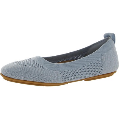 

Женские синие кожаные балетки Fitflop Allegro 6 Medium (B,M) BHFO 2039, Pale blue/silver, Allegro