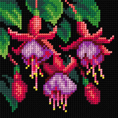 Orchidea Gobelin canvas for halfstitch without yarn Fuchsia 3477D