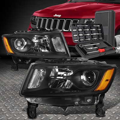 ДЛЯ 14-16 GRAND CHEROKEE ЧЕРНЫЙ КОРПУС, ЯНТАРНАЯ БОКОВАЯ ФАРА ПРОЕКТОРА + НАБОР ИНСТРУМЕНТОВ