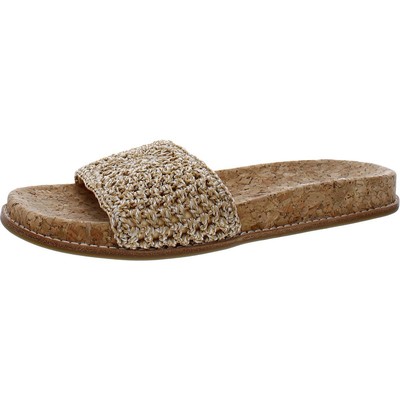 Бежевые сандалии Sak Womens Woven Cork Slide Shoes 8 Medium (B,M) BHFO 3040