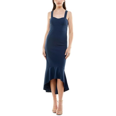 

Женское вечернее платье Trixxi High Low Midi без рукавов для юниоров BHFO 1391, Синий