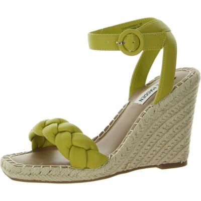

Женские сандалии на танкетке Steve Madden Novah из искусственной кожи с ремешком на пятке BHFO 3054, Желтый, Novah