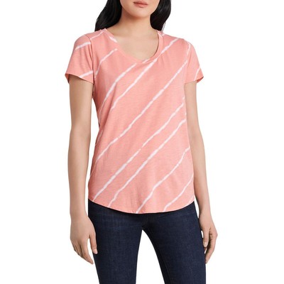 

Женская оранжевая повседневная футболка Vince Camuto Tie-Dye Top  BHFO 9018, Burnt clay