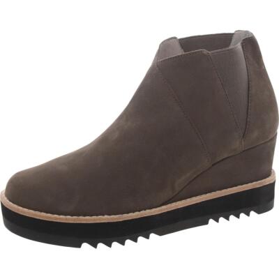 Eileen Fisher/ женские ботильоны Caddy из нубука; ботинки на танкетке; обувь BHFO 7553