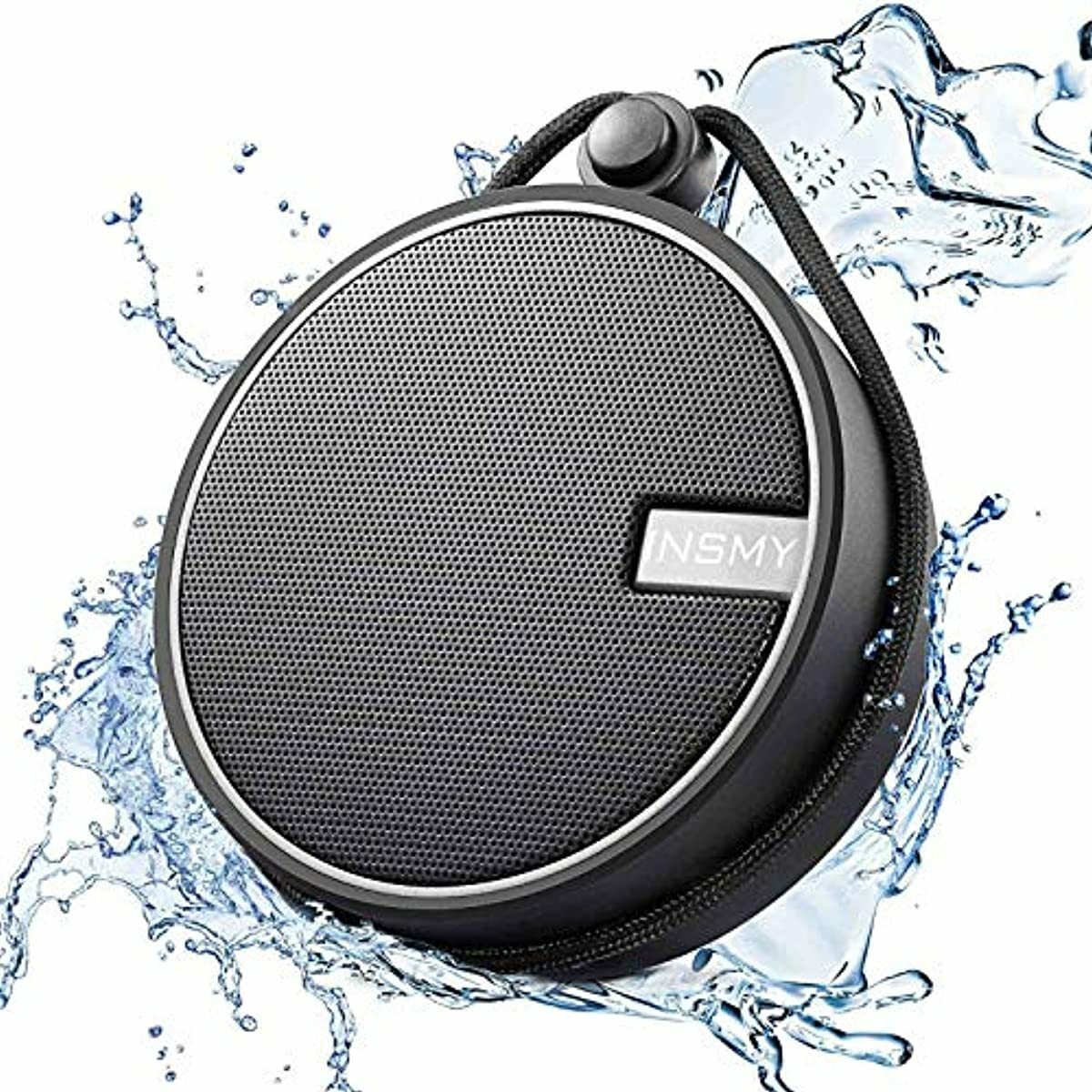 INSMY IPX7 Waterproof Shower Bluetooth Speaker, Portable Wireless Outdoor Speake