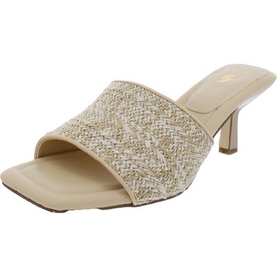 

Sarto Franco Sarto Womens Betty 2 Соломенные туфли на шлепанцах с квадратным носком BHFO 6389, Natural fabric, Betty 2