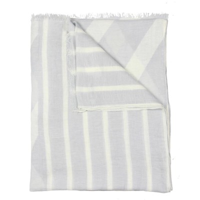 

Женский синий шарф в полоску из органического льна Eileen Fisher O/S BHFO 0822, Insky