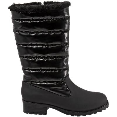 

Женские зимние и зимние сапоги Trotters Benji Leather с подкладкой из искусственного меха BHFO 8160, Черный, Benji