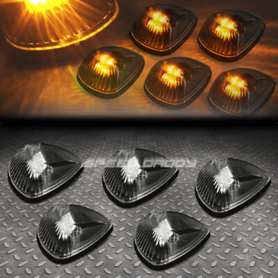 ДЛЯ 94-98 DODGE RAM BR/BE 5ШТ ЧЕРНЫЙ КОРПУС ЖЕЛТЫЙ СВЕТОДИОДНЫЙ ХОДОВОЙ ФОНАРЬ НА КРЫШЕ КАБИНЫ