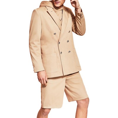 

Мужской бежевый двубортный пиджак с воротником Royalty By Maluma  BHFO 5395, Khaki