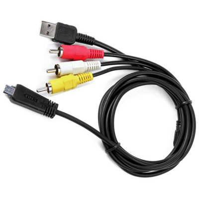 USB Data SYNC+AV A/V TV Cable Cord Lead for Sony CyberShot camera DSC-H70 B H70L