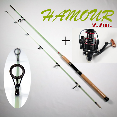 HAMOUR M 8'10 TRANSPARENT FISHING ROD & HC4000 Reel Combo ~FREE