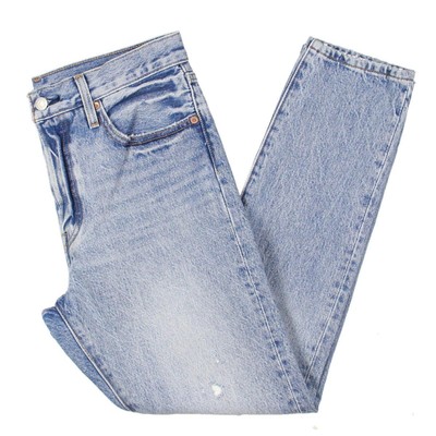 Джинсы-скинни Levis Womens 501 Blue с застежкой-молнией на пуговицах 28 BHFO 6776