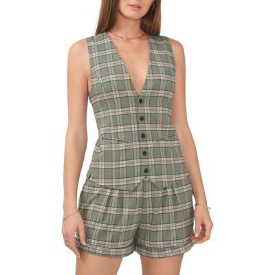 1.Повседневные шорты State Womens в клетку с плиссированными манжетами BHFO 6739