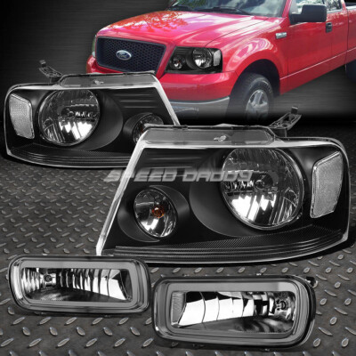 ЧЕРНАЯ ФАРА В КОРПУСЕ + ПРОЗРАЧНЫЙ УГОЛ + ЗАКОПЧЕННАЯ ПРОТИВОТУМАННАЯ ФАРА OE ДЛЯ 04-06 FORD F150