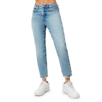 

Укороченные джинсы с высокой посадкой из денима Good American Womens BHFO 2356, Синий, GGBDH602T