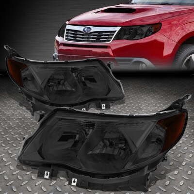 ДЛЯ 09-13 SUBARU FORESTER OE СТИЛЬ ДЫМЧАТЫЕ ЛИНЗЫ ЯНТАРНЫЕ УГЛОВЫЕ ФАРЫ ГОЛОВНОГО СВЕТА