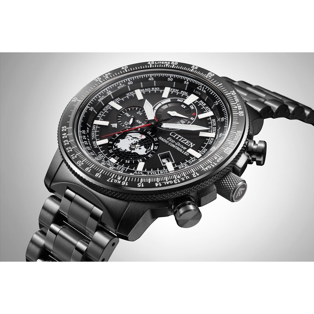 Pre-owned Citizen Pre-order  Promaster Sky Eco Drive Direct Flight Watch Men's By3005-56g