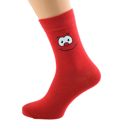 Red Funny Face Design Novelty Socks in Mens, Womens and Kids Sizes X6N173