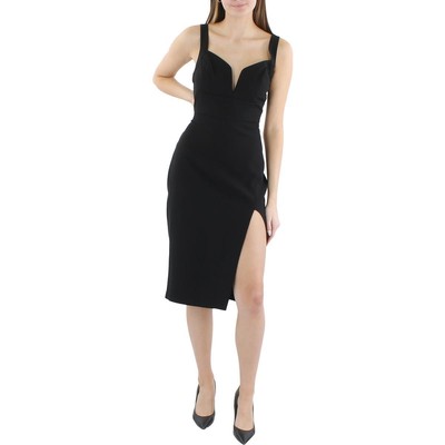 Женское черное плетеное свадебное платье-футляр без рукавов BCBGMAXAZRIA 10 BHFO 6702