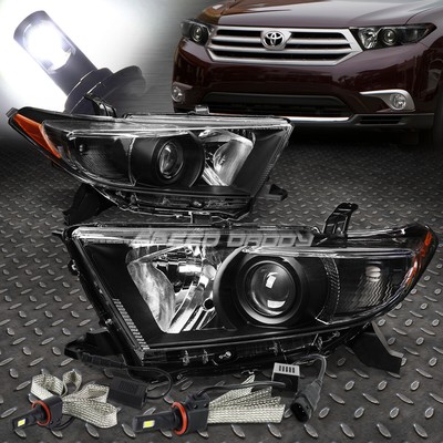 U-HALO ЧЕРНЫЙ ПРОЕКТОР ЯНТАРНАЯ БОКОВАЯ ФАРА + СВЕТОДИОДНАЯ ЛАМПА 6000K ДЛЯ 11-13 HIGHLANDER