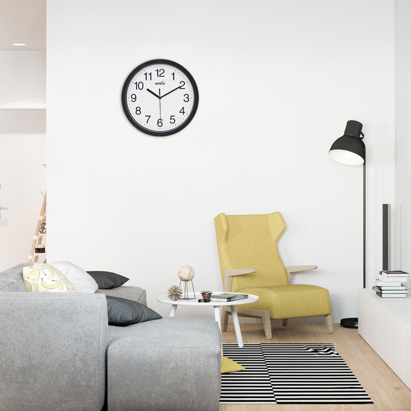 10 Inch Silent Quartz Decorative Wall Clock Non-Ticking Classic Digital Clock Ba
