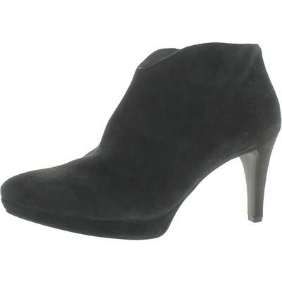 Paul Green Womens Elle Black Suede Booties Shoes 6 Medium (B,M) BHFO 8836