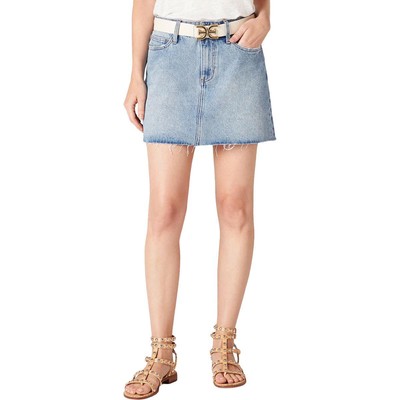

Женская джинсовая мини-юбка с необработанным краем Sam Edelman Jenny Denim из хлопка  BHFO 9920, Arbella