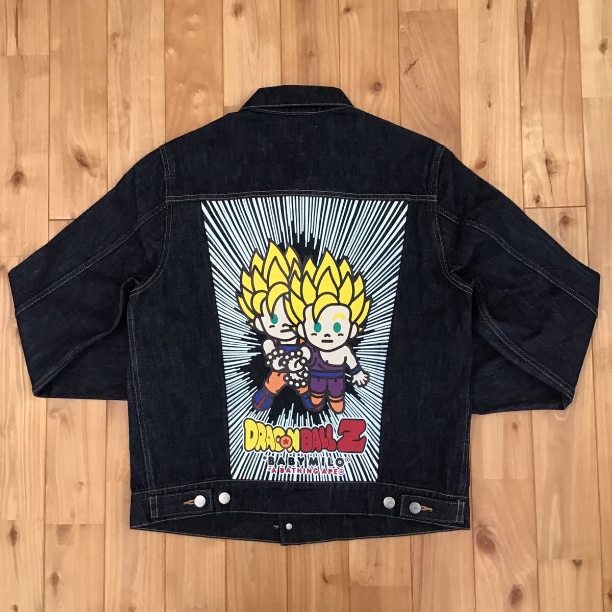ドラゴンボールZ デニムジャケット エイプ　ベイプ BAPE × Dragon Ball Z denim jacket goku A Bathing Ape Size S