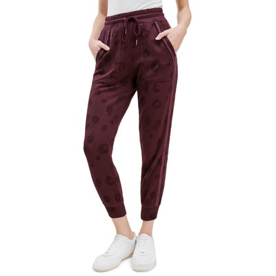 

Splendid Womens Corina Purple Animal Print Comfy Jogger Брюки  BHFO 5180, Black cherry leopard