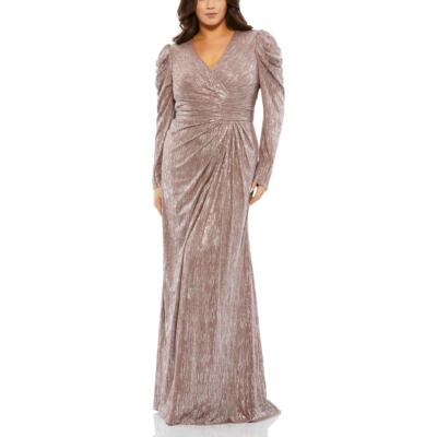 Женское вечернее платье Mac Duggal с металлическим отливом для особых случаев Plus BHFO 9224