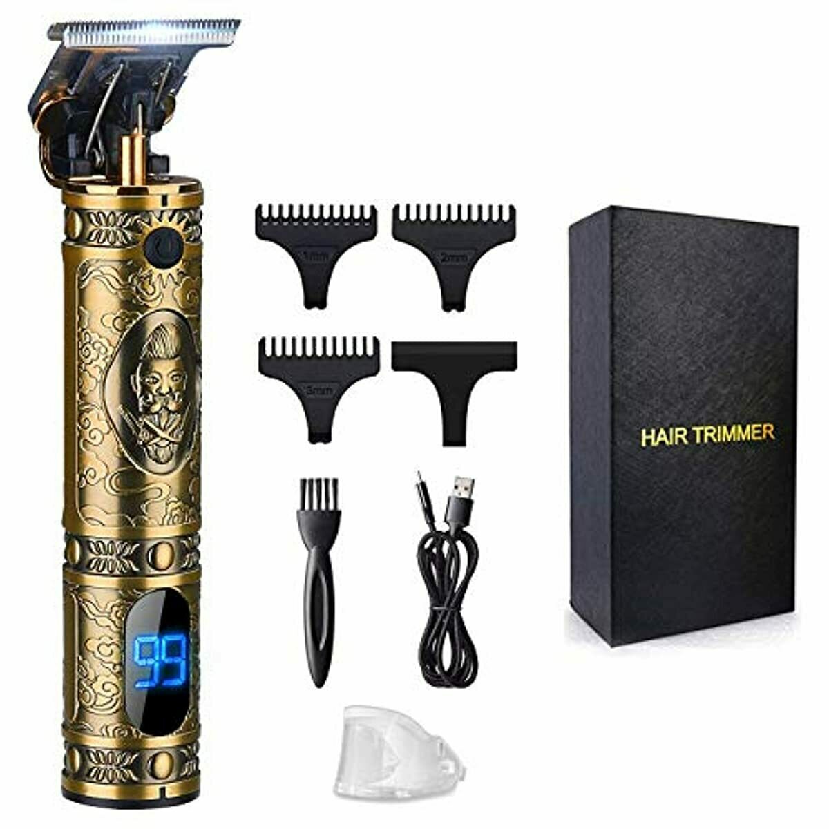 New Ornate Gold Hair Trimmer Clippers Cordless Knight Edge Clippers