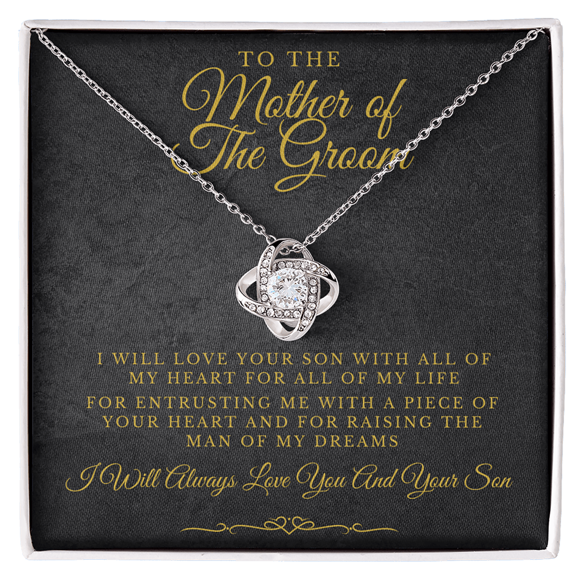 Cute Mother Of The Groom Wedding Day Gift From Bride Necklace For Mother in Law