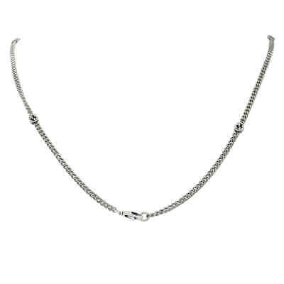 Pre-owned Gucci Men's 925-sterling Sterling Necklace Size 20 Inches In Silver