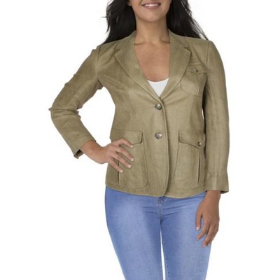 

Женский зеленый пиджак с двумя пуговицами Lauren Ralph Lauren Plus  BHFO 5696, Olive fern