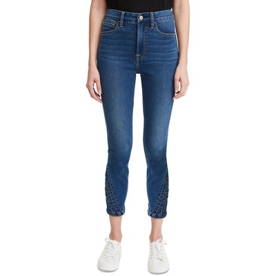 

Jen7 by 7 for All Mankind Женские синие джинсы скинни до щиколотки с высокой талией  BHFO 6002, Fortuna, 7G046354