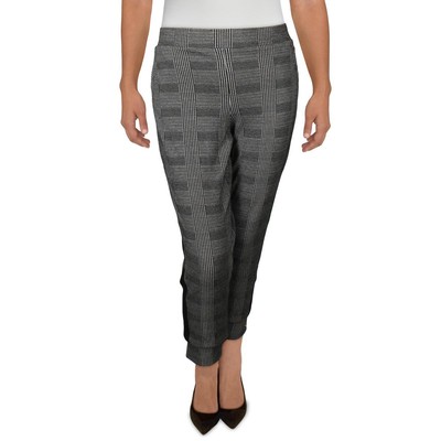 Женские укороченные брюки Anne Klein B/W, облегающие клетчатые брюки до щиколотки, BHFO 4327