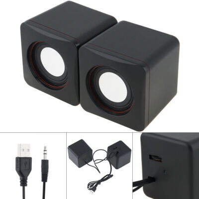 3.5mm USB Wired Computer Speakers Stereo For PC Laptop Notebook Desktop New 8p